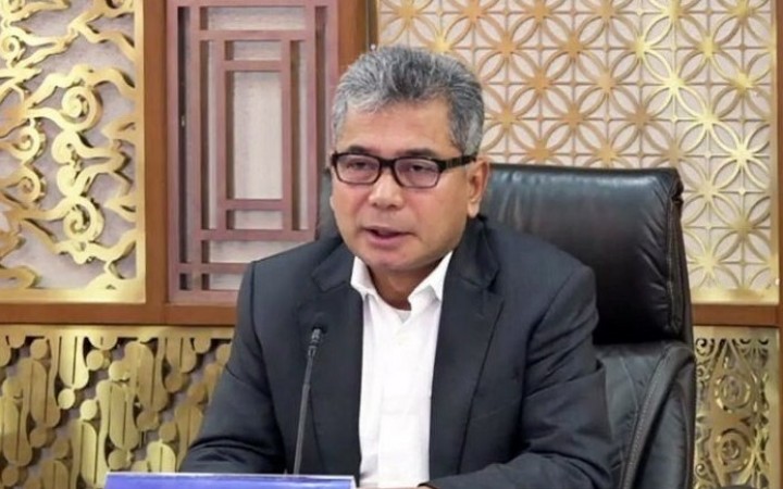 Direktur Utama BRI Sunarso dalam Konferensi Pers Kinerja Keuangan BRI Kuartal III Tahun 2022 yang dipantau secara daring di Jakarta, Rabu (16/11/2022). (ant)