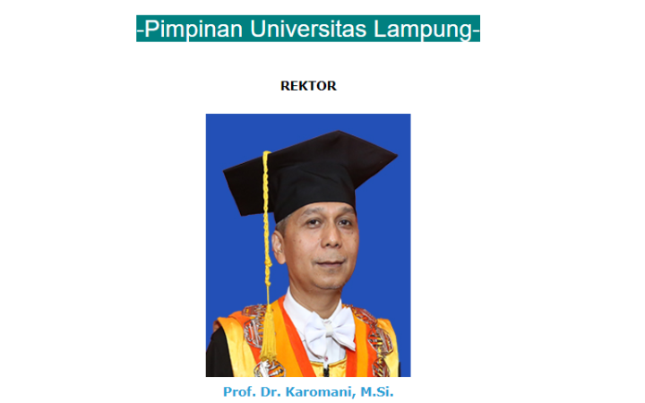 Tangkap layar-Rektor Universitas Lampung (Unila), Prof Dr Karomani