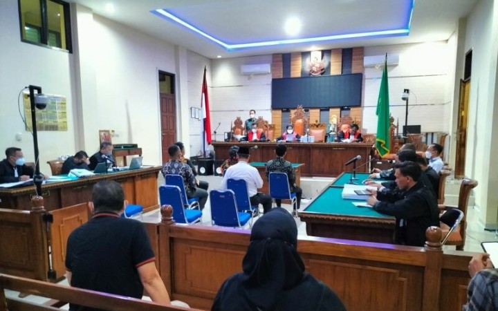 Sidang kasus suap penerimaan mahasiswa baru Universitas Lampung di Pengadilan Tipikor Tanjungkarang, Bandarlampung, Rabu (14/12/2022). (ant)