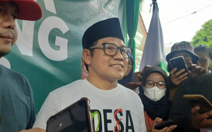Ketua Umum Partai Kebangkitan Bangsa (PKB) Muhaimin Iskandar di Kantor DPP PKB, Jakarta, Selasa (18/4/2023). (ant)