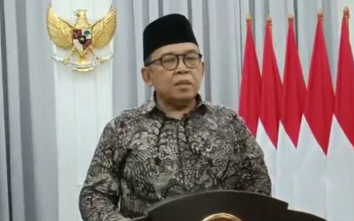 Tangkapan layar video, Juru bicara Wakil Presiden Masduki Baidlowi menyampaikan pesan Wapres atas peristiwa penembakan di Kantor MUI Pusat di Jakarta, Selasa (2/5/2023). (ant)