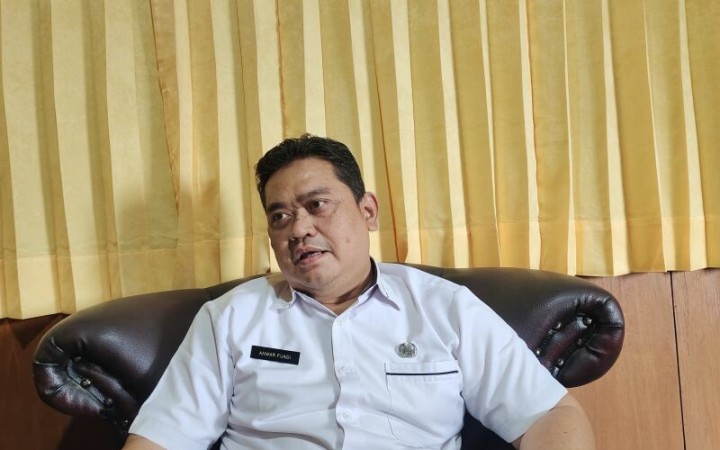 Sekretaris Dinas Peternakan dan Kesehatan Hewan Provinsi Lampung Anwar Fuadi saat memberi keterangan. (ant)