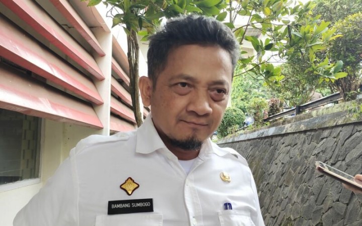 Kepala Dinas Perhubungan Provinsi Lampung Bambang Sumbogo saat memberikan keterangan. Bandarlampung, Kamis (2/2/2023). (ant)
