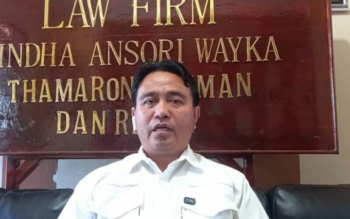 Pengacara Gindha Ansori Wayka yang melaporkan tiktokers Bima Yudho Saputro ke Polda Lampung. (ant)