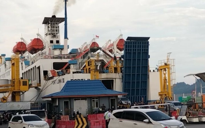 Suasana pelabuhan dermaga eksekutif Pelabuhan Bakauheni Lampung Selatan. (ant)
