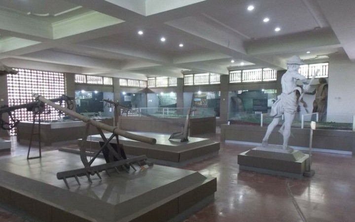 Suasana ruang pamer di Museum Subak, Kabupaten Tabanan, Bali, Selasa