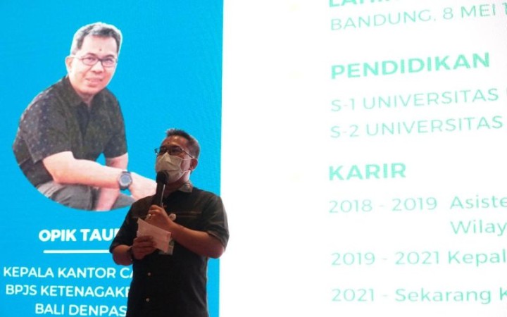 Kepala Badan Penyelenggara Jaminan Sosial Ketenagakerjaan (BPJAMSOSTEK) Cabang Bali Denpasar Opik Taufik dalam suatu kesempatan di Denpasar (foto: ant)