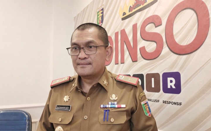 Kepala Dinas Sosial Pemprov Lampung Aswarodi Mengatakan Seluruh Bantuan untuk Kelompok Rawan Stunting Telah Disalurkan 100 persen. (foto:beritalampung)