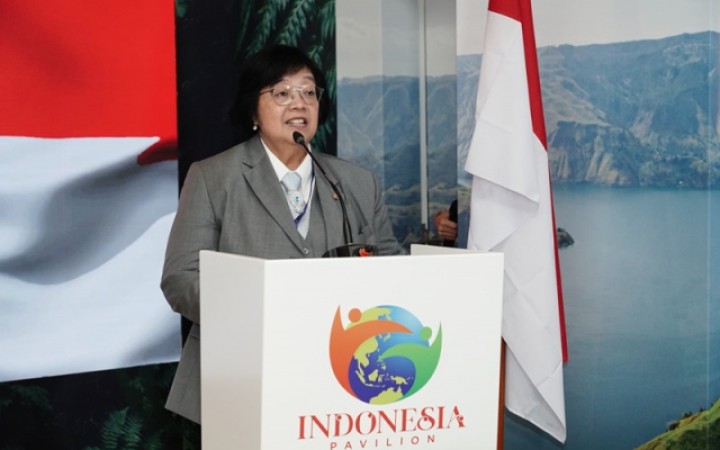 Menteri LHK Siti Nurbaya di COP 28 Dubai, UEA (Foto: gemapos/Biro Humas KLHK)