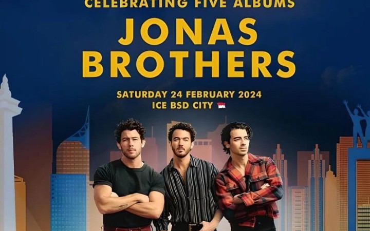 Poster konser Jonas Brothers di Indonesia (foto: gemapos/antara)
