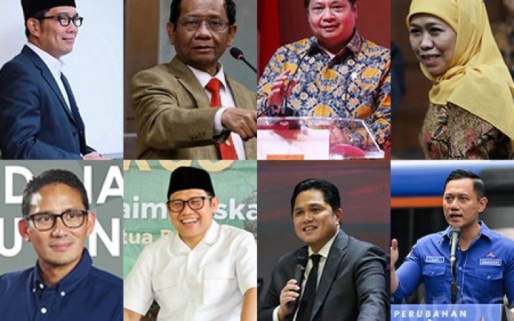 Sejumlah tokoh yang berpotensi menjadi bakal calon wakil presiden pada Pemilihan Umum (Pemilu) 2024. (ist)