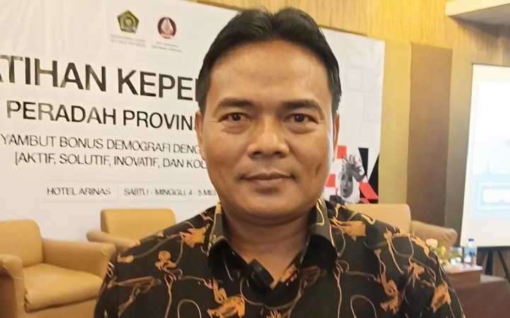 Anggota ﻿DPR RI terpilih Drh. I Ketut Suwendra, M.M. menjadi narasumber pelatihan kepemimpinan DPP Peradah Lampung (4/5/2024). (foto:beritalampung)