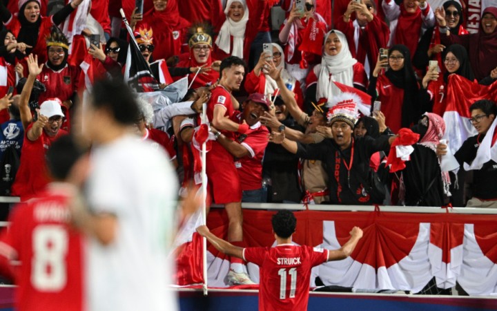 Pemain Timnas U-23 Indonesia, Ivar Jenner usai bobol gawang Irak pada menit 19 laga perebutan juara 3 Piala Asia U-23, Qatar. (gemapos/PSSI)