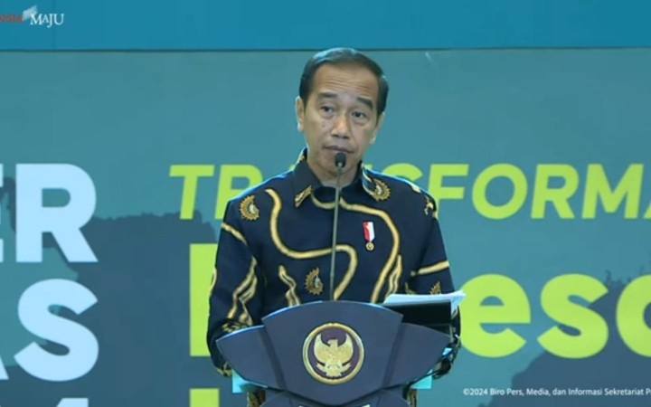 Tangkapan Layar - Presiden Jokowi saat menghadiri Rapat Kerja Kesehatan Nasional 2024, di ICE BSD, Tangerang Selatan, Rabu (24/4/2024). (gemapos/Youtube sekretariat Presiden)