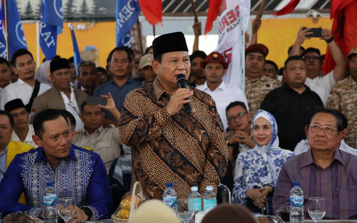 Menteri Pertahanan RI, Prabowo Subianto saat berkunjung ke Aceh, Selasa (26/12/2023). (gemapos)