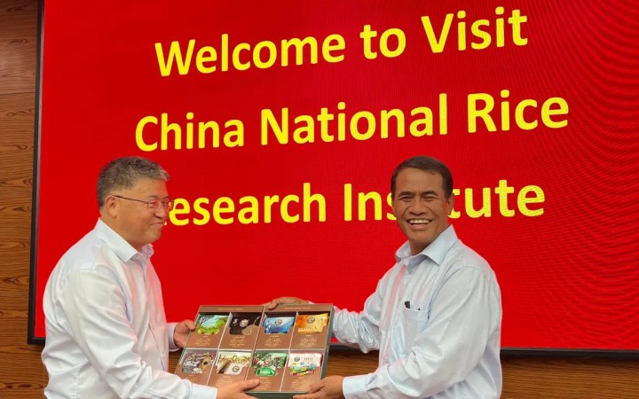 Kunjungan kerja Kementan ke China National Rice Research Institute (CNRRI), Lembaga Riset terbesar di China, Rabu (22/5/2024). (istimewa)