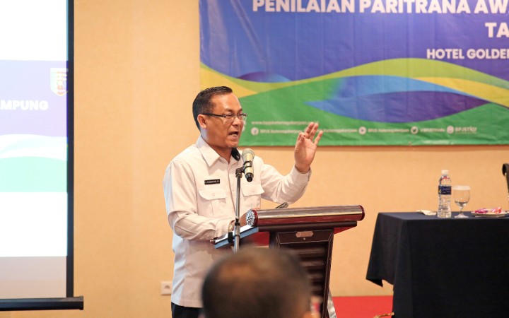 Pemerintah Provinsi Lampung menggelar Wawancara Kandidat Paritrana Award Tingkat Provinsi Lampung Tahun 2023 di Hotel Golden Tulip Springhill Lampung, Rabu (21/2/2024). (foto:beritalampung)