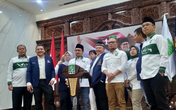 PKB dan NasDem bertemu di Kantor DPP PKB, Jakarta Pusat, Rabu (13/9/2023) malam. Dua Partai itu sepakat membentuk Tim Nasional (Timnas) Pemenangan Anies Baswedan dan Muhaimin Iskandar atau Cak Imin (Amin). (foto:gemapos/ant)