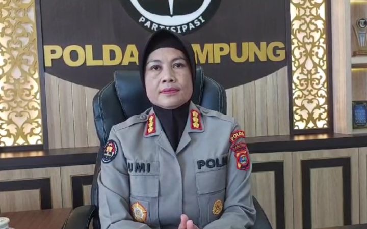 Kabid Humas Polda Lampung Umi Fadillah, di Mapolda Lampung saat dimintai keterangan. Lampung, Rabu, (27/9/2023). (foto:gemapos/ant)