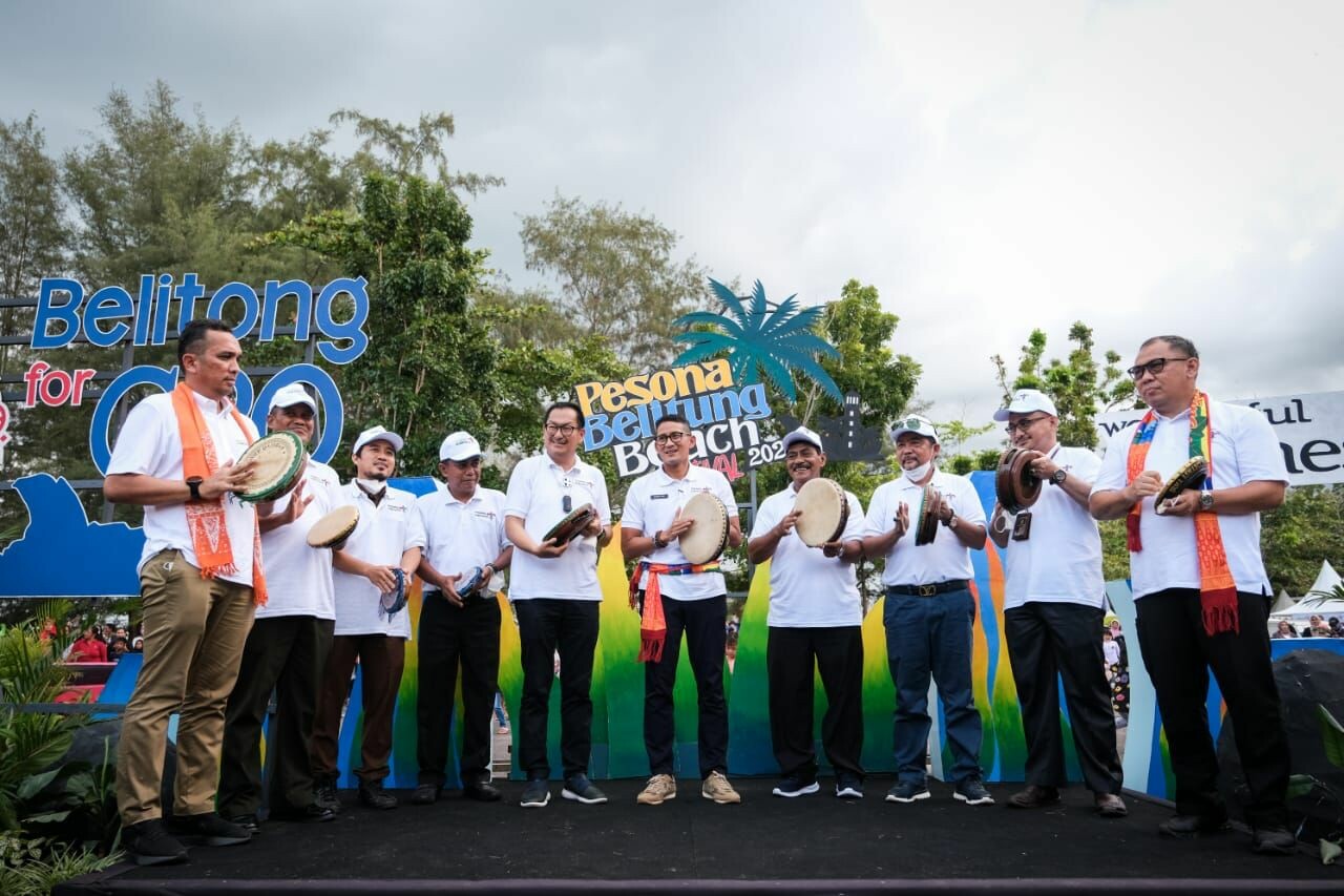 Menparekraf/Kabaparekraf Sandiaga Salahuddin Uno hadiri penyelenggaraan Pesona Belitung Beach Festival 2022