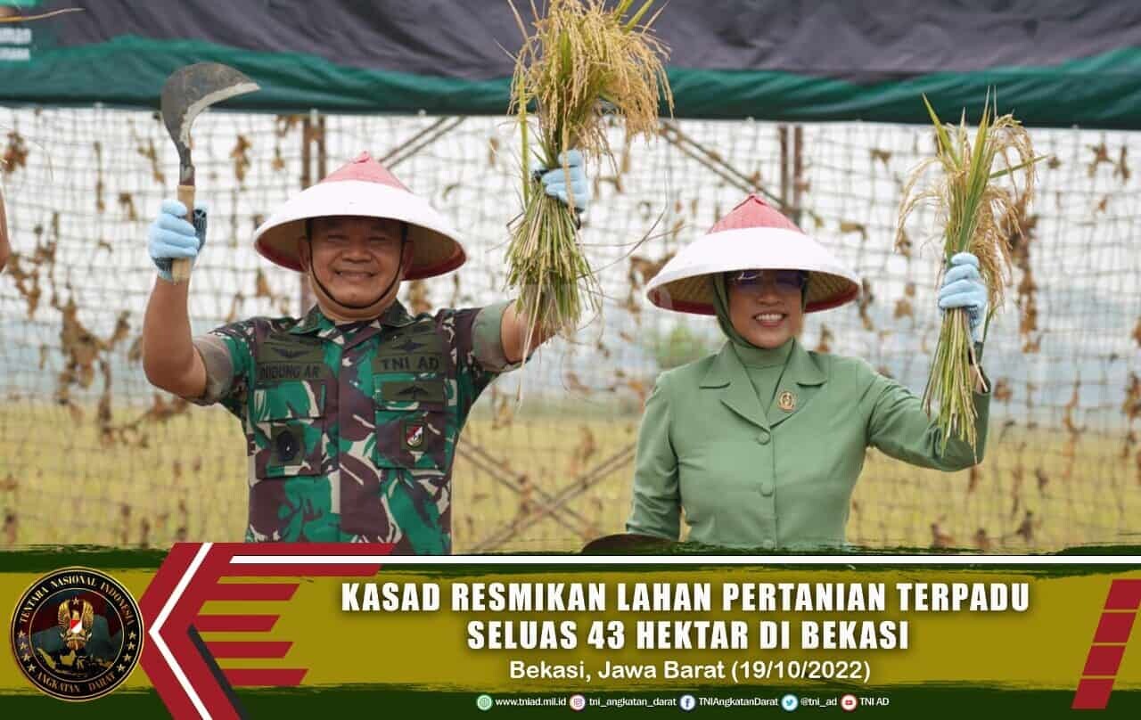 Kasad Jenderal TNI Dr. Dudung Abdurachman resmikan lahan pertanian, Sumber: tniad.mil.id