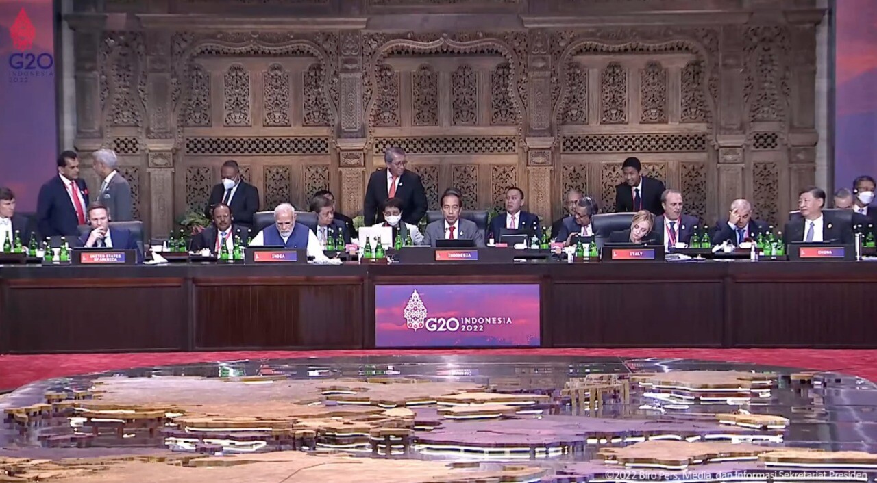 Presiden Jokowi saat Pidato Pembuka pada KTT G20 Sesi III: Transformasi Digital, Rabu (16/11/2022). (ist)